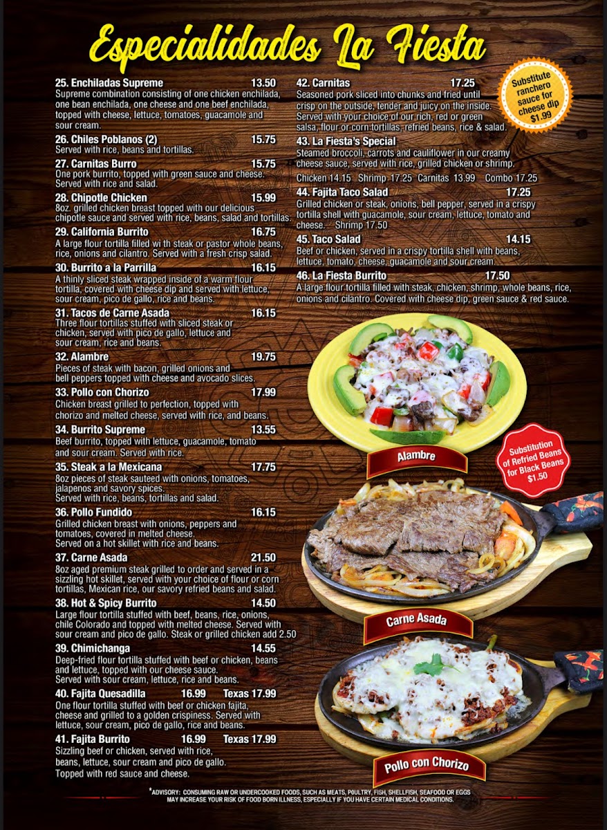 La Fiesta Union City Menu - Image 2